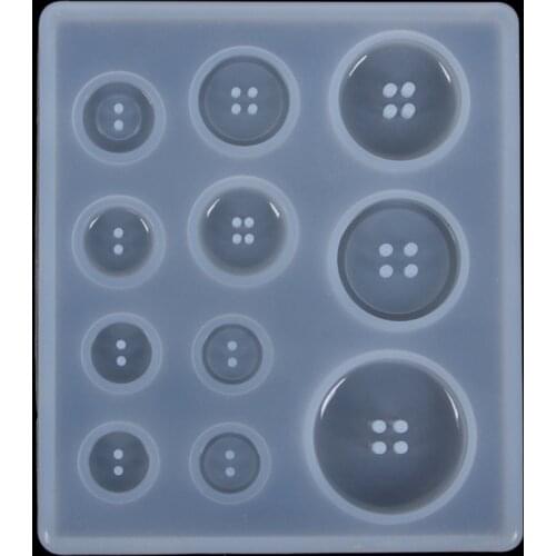 Diy Silicone Mold Resin Button Diy Handmade Resin Mold With Hole Pendant Button Non-stick Art Mold Decor Cake Baking Tools