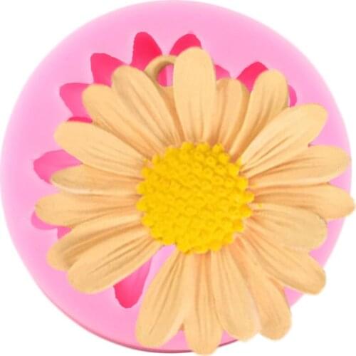 Daisy Flower Silicone Mold Chrysanthemum Cupcake Topper Fondant Cake Decorating Tools Soap Resin Candy Chocolate Gumpaste Moulds