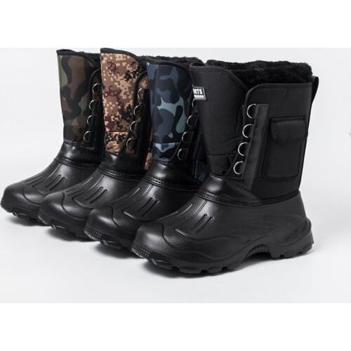 Outdoor Winter Shoes Men Fishing Boots Snow Waders Hunting Fishing Shoes Camouflage Waterproof Non-slip with Camping Boots Man