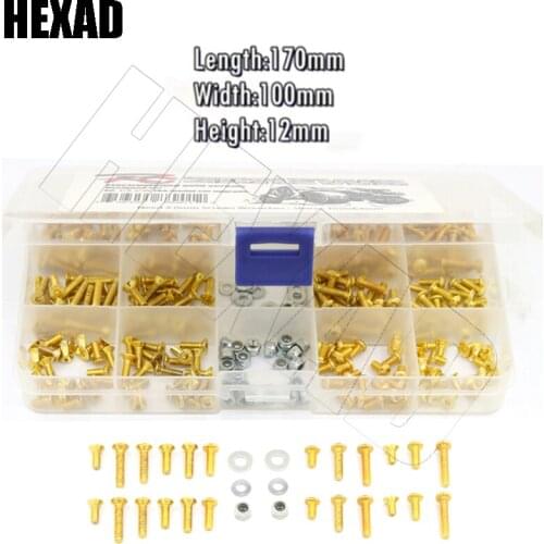 Universal Golden Screw Silver Washer Nut Box Set Suitable For HSP Axial SCX10 TRX4 1/8 1/10 Remote Control Model Car Upgrade