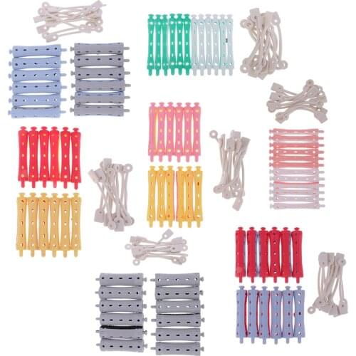 12 Pieces Hair Styling Perm Rod Hair Clip Curler Hair Perm Roller Maker Salon Barber Hairdressing Styling Tools - Various Color