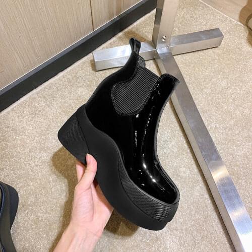 New Winter women shoes natural Genuine leather boots ankle bottom of thick Warm fur Female boots 100% cowhide Chelsea snow boots