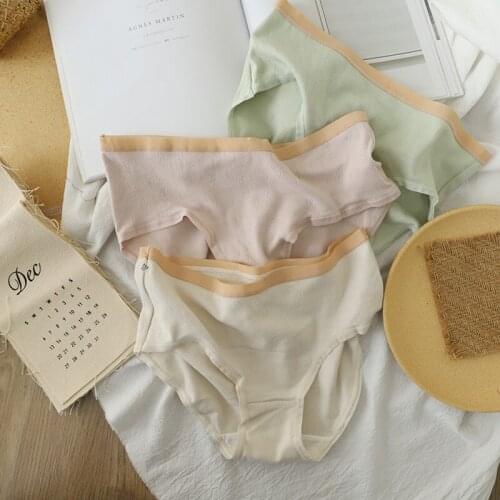 Winter brushed Baby cotton cozy Seamless Panties women Breathable simple Panties lingerie Mid-rise women briefs N640