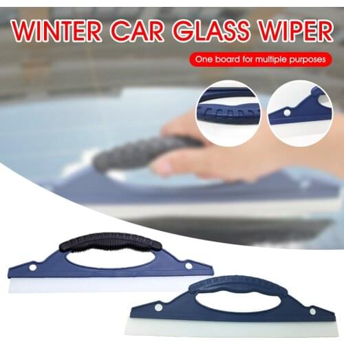 Winter Car Glass Squeegee Wiper Soft Silicone Blade Snow Ice Scraper Defrosting Snow Wiper Car Cleaning Tool Window Cleaner Kit