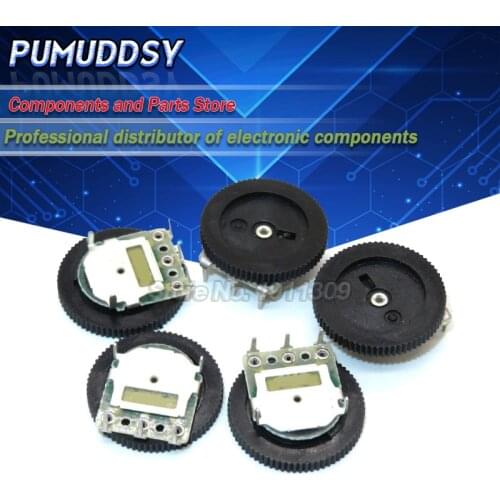 10PCS Double Gear tuning potentiometer B102 B103 B203 B503 B1K B10K B20K B50K 3Pin/5Pin 16*2mm Dial Potentiometer