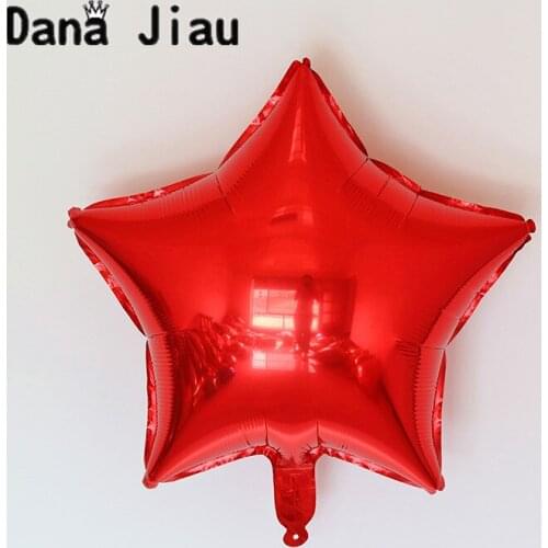 18inch red color Pentagram Shaped Foil Balloon wedding Birthday Party Decoration Air Ballons Event star Baloon