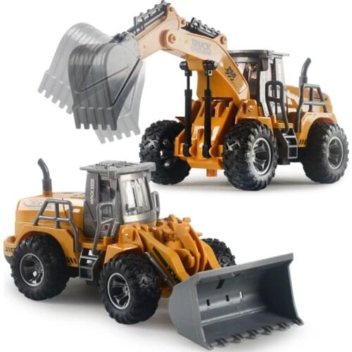 2.4G RC Engineering Vehicle with Cool Light Arm Swing Up Down Toy Kid
