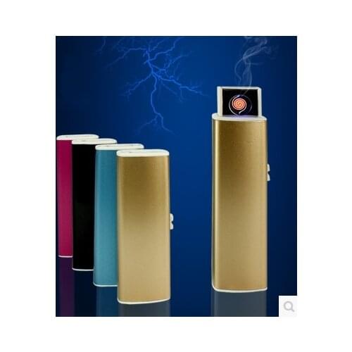 2PCS/LOT Fashion Colorful Outlook Fast and Convenient Lighting Windproof Electronic Rechargable USB Flameless lighter