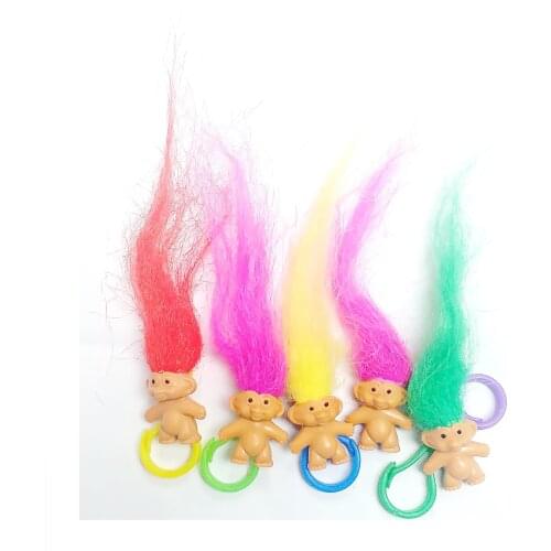 20 pc 2.5cm Lucky Troll With Plastic Clip Gift Pinata Filler Loot Novelty birthday party favor souvenirs giveaways gadget toys