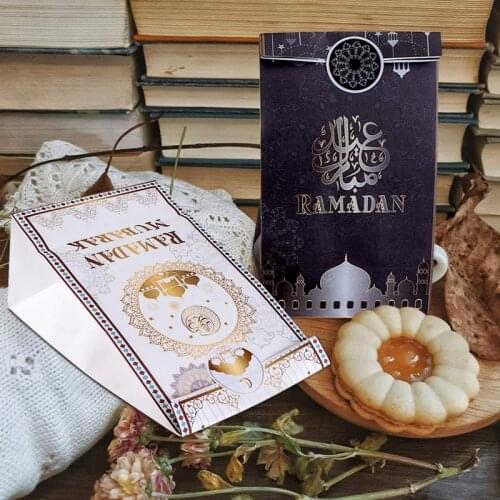 MLGB 24Pcs Muslim Candy Bag Gurban Festival Eid Al Adha Gift Boxes Festival Favor Bag Ramadan Kareem Decoration