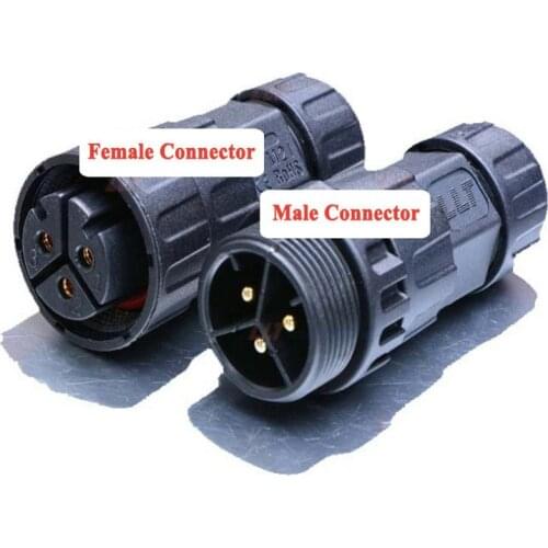 3 pin-M21 M25 waterproof IP67 Male/Female connectors for SG Series 1000W/1200W/1400W Micro inverter with CE RoHS certification