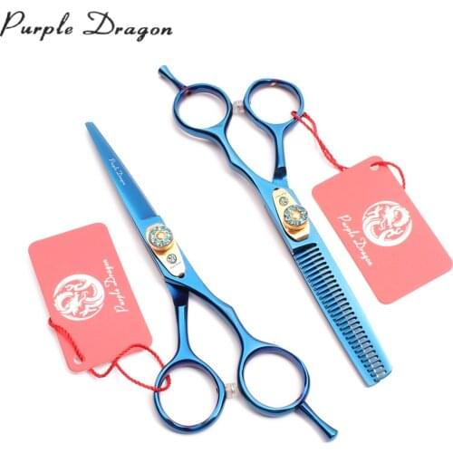 5.5" 6" Stainless Blue Professional Grooming Scissors Straight Scissors Thinning Shears Animal Shears Pet Scissors Add Bag Z1020