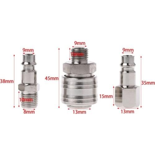 6 Pcs EURO Air Line Hose Compressor Fitting Connector Quick Release Set 1/4\" BSP L4MB