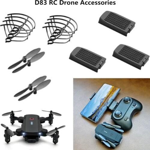 3.7V 600mAh Rechargeable Battery for D83 WIFI FPV Drone Spare Parts Protect Frame Propeller D83 RC Drone Accessories D83 Battery