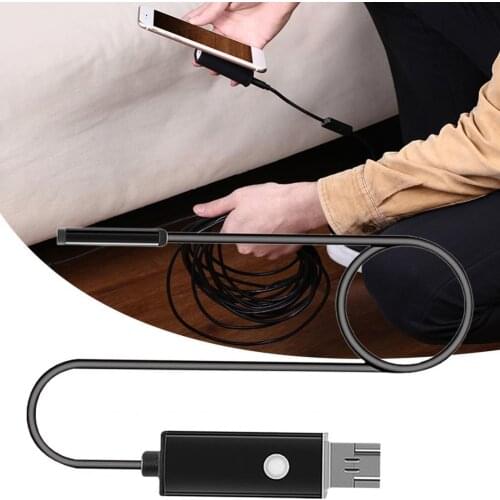 AN99 Endoscope Camera Borescope 2-in-1 Interface 7mm Flexible Wire MP4 1m/2m/5m/10m Cable Endoscope Video Inspection for Tablet