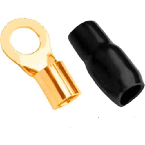 Car audio wire horn terminal terminal horn plug modified non-destructive horn pure copper gold-plated wire terminal