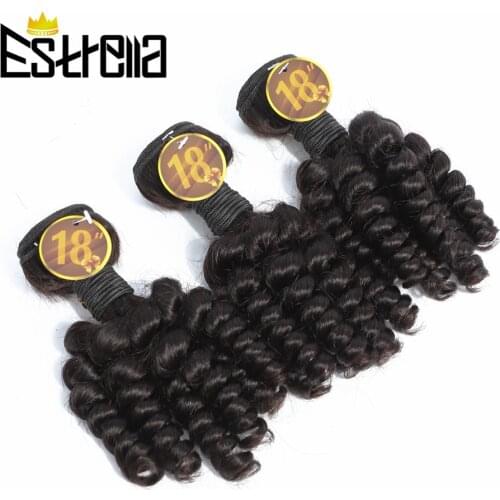 Brazilian Funmi Hair 1/3/4 Bundles Spiral Curl Hair Bundles Short Curly Weave 100% Human Hair Extensions Natural Black Color