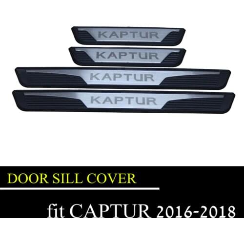 Captur/ Kaptur 2016-2019 Door Sill Cover Trim Stainless Steel Scuff Plate Door Sill For Renault Captur/ Renault Kaptur 2015-2019