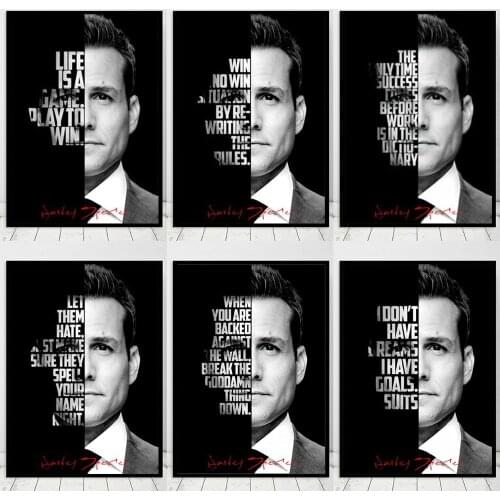 Home Office Decor Painting Life Is A Game Play To Win Canvas Prints Posters Motivation Words Canvas Wall Art Black White Figure