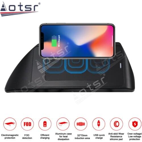 For JEEP Renegade 2018 Car Wireless Charger QI Intelligent Infrared Fast Charging for iPhone Samsung Huawei