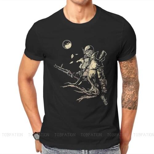 Fallout Game Courier Tshirt Oversized Graphic T Shirt Vintage Hot Sale 100% Cotton O-Neck Mens Tshirts