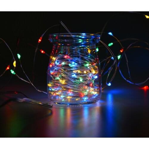 Garland LED String Lamp RGB Fairy Lights Battery Christmas Decoration Lights 2m 3m 5m 10m USB 5V Copper Wire LED Lamp Waterproof