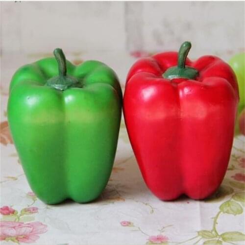 Simulation model of vegetables bell pepper dark purple pepper artificial fruits and vegetables photography props toy home decora