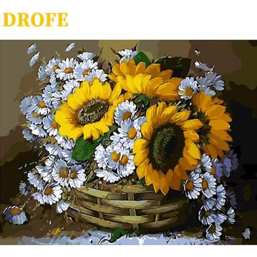 DROFE Frame Painting By Numbers modern mural acrylic pigment unique home decoration hand painted gift 40x50cm Oriental style