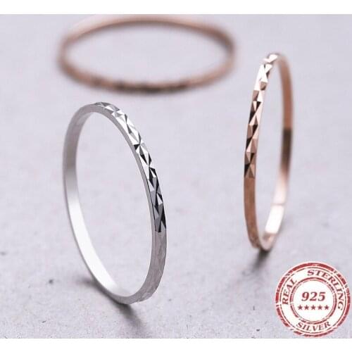 New Babysbreath Stackable Tiny Fashion Jewelry 925 Sterling Silver Color Finger Rings For Women Wedding Silver fine Jewelry