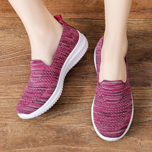 PUPUDA Women Loafers Summer Slip On Sneakers Women Sport Walking Shoes Ladies New Comfortable Flat Sneakers Casual Shoes Women