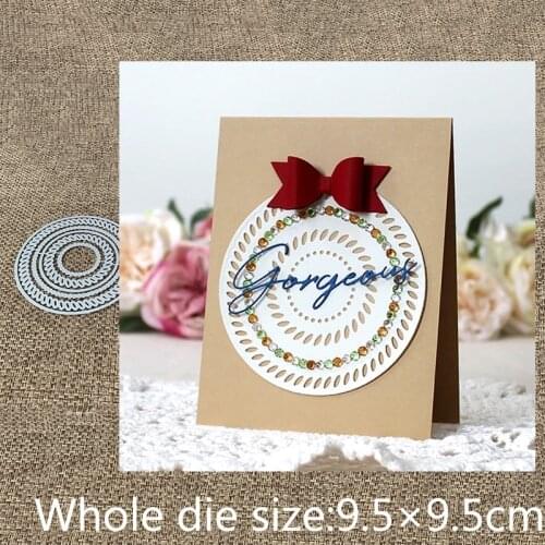 New Design Craft Metal stencil mold Cutting Dies 6pcs circle frames scrapbook die cuts Album Paper Card Craft Embossing