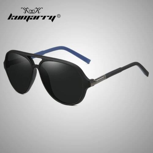 KUMARRY 2020 Vintage Pilot Polarized Sunglasses Men TR90 Frame High-End Mens Drivers Fishing Sun Glasses Eyewear UV400 KTM022