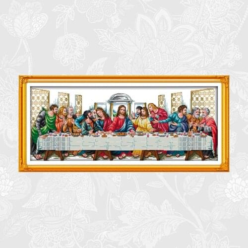 The Last Supper Printed on Canvas Cross Stitch kits, Handmade Crafts Home Decoration, DMC 14CT 11CT Embroidery Needlework Sets