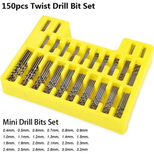 150PCS/Set HSS Twist Drill Bit Set 0.4-3.2mm Mini Drill DIY Hole Opener Woodworking Power Tool Accessories Drill Bit