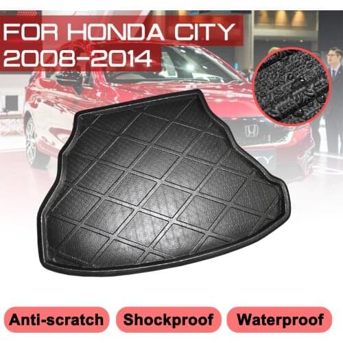 Floor Mats Car Rear Trunk Boot Mat Waterproof Carpet Anti Mud Tray Cargo Liner For Honda CITY 2008 2009 2010 2011 2012 2013 2014
