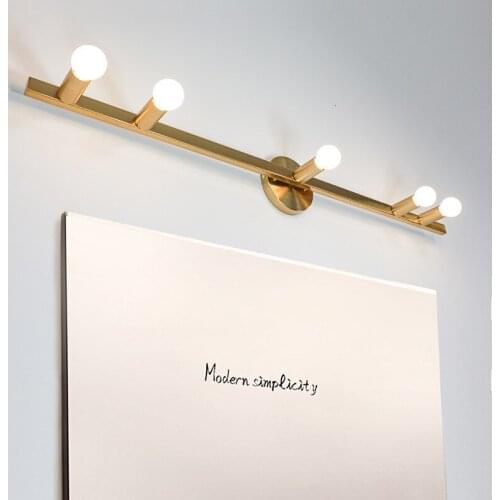 Golden Mirror Front Wall Lamp Originality Northern Europe Toilet Cloakroom A Living Room Bedroom Makeup Mirror Front Wall Lamp