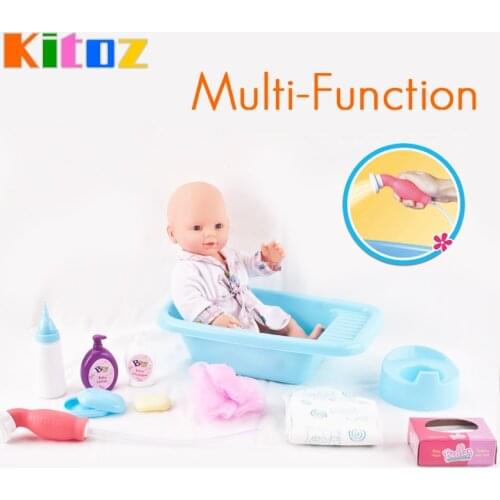 Bathe Drink Piss!!! 2018 New 15 Inch Reborn Baby Toy Doll Seem Real Silicone Born Alive Pretend Play Toy Doll for Girl Boy