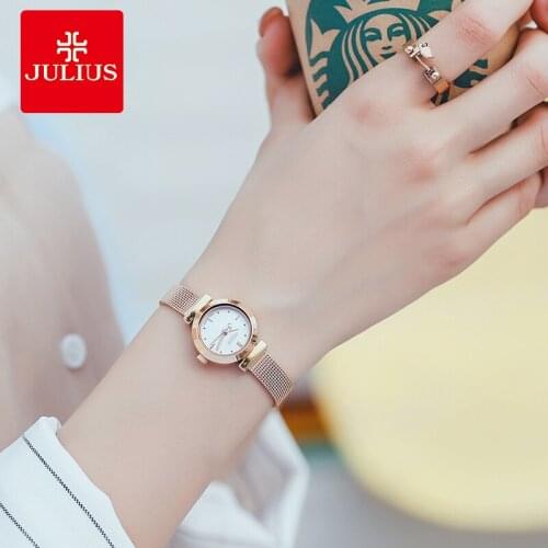 Stainless Steel Simple Mini Womens Watch Japan Quartz Hours Small Fashion Dress Bracelet Birthday Girls Gift Julius 769