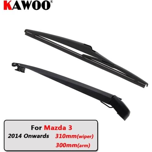 KAWOO Car Rear Wiper Blade Blades Back Window Wipers Arm For Mazda 3 Hatchback (2014 Onwards) 310mm Auto Windscreen Blade