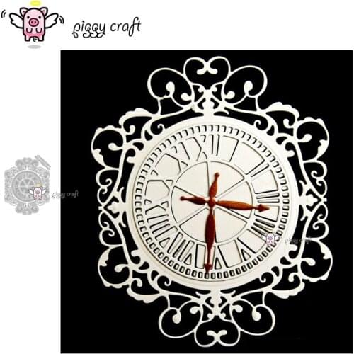 Piggy Craft metal cutting dies cut die mold Lace clock dial frame Scrapbook paper craft knife mould blade punch stencils dies