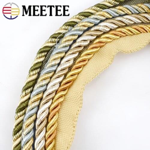 2Meters 6mm High-grade Two-color Strap Webbing DIY Curtain Pillow Sofa Home Sewing Material Handmade Decorative Lace Rope