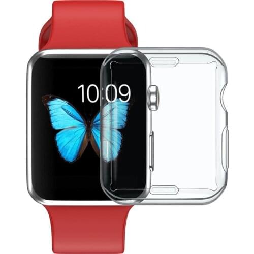 Screen Protector For Apple Watch Series 3 2 1 38MM 42MM Full TPU Clear Protectve Case Cover Frame Housing for iWatch Series 3 2