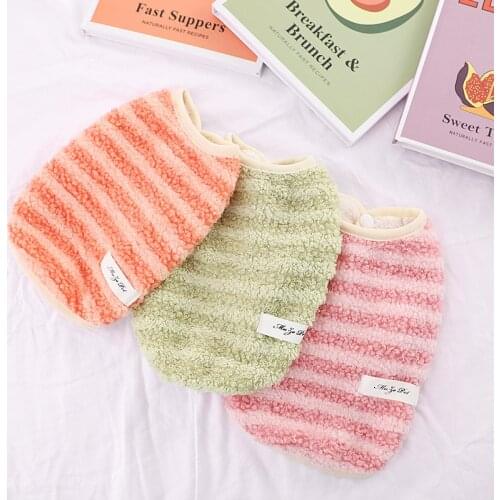 Candy Color Coat Jacket Pet Clothing Dogs Vest Velvet Dog Clothes Costume Warm French Bulldog Cute Autumn Winter Boy Mascotas