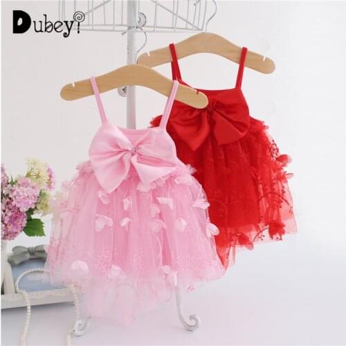 1 Year Girl Baby Birthday Dress Infant Toddler Girl Princess Dress First Birthday Girl Party Baby Girl Red Pink Dress