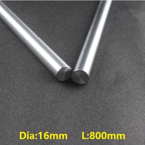 10pcs/lot 16mm linear shaft 800mm long 16x800mm hardened chromed plated linear shaft Rod bar 3D printer parts CNC steel rod