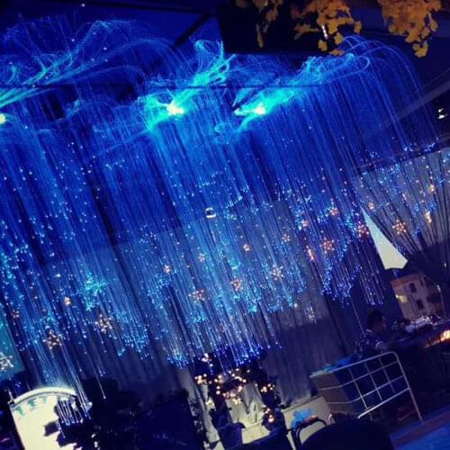 150m/Roll 3mm diameter sparkle flash point glow PMMA plastic fiber optic express free shipping