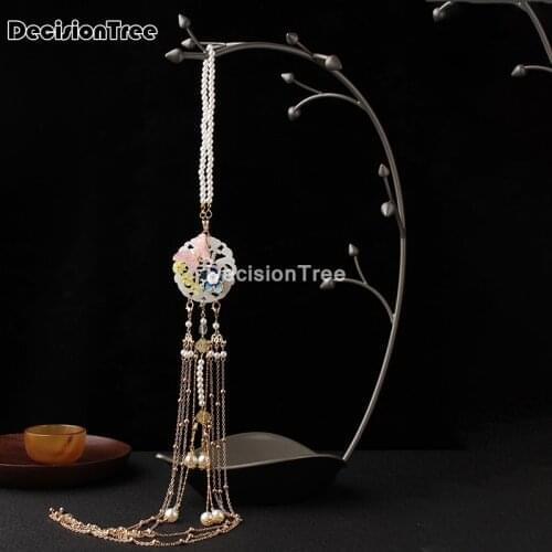 2021 hanfu accessories chinese classical women with cheongsam hanfu rice beads long tassel pendant chinese clothing accessories