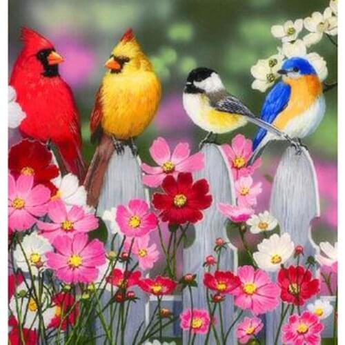 5D DIY Diamond Painting Square/Round Diamond Animal Painting Bird Picture Cross Stitch Embroidery Decoration Artwork WG2993