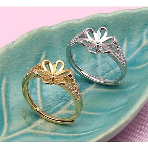 New Arrival Wholesale ADJUSTABLE Ring Mountings Base Findings Component Jewelry Settings Parts for Pearls Beads Stones