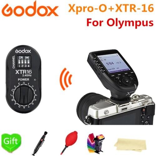 Godox Xpro-O TTL 2.4G X system HSS Wireless Flash Transmitter + XTR-16 For Olympus Pansonic Lumix Godox V860II-O TT685-O TT600